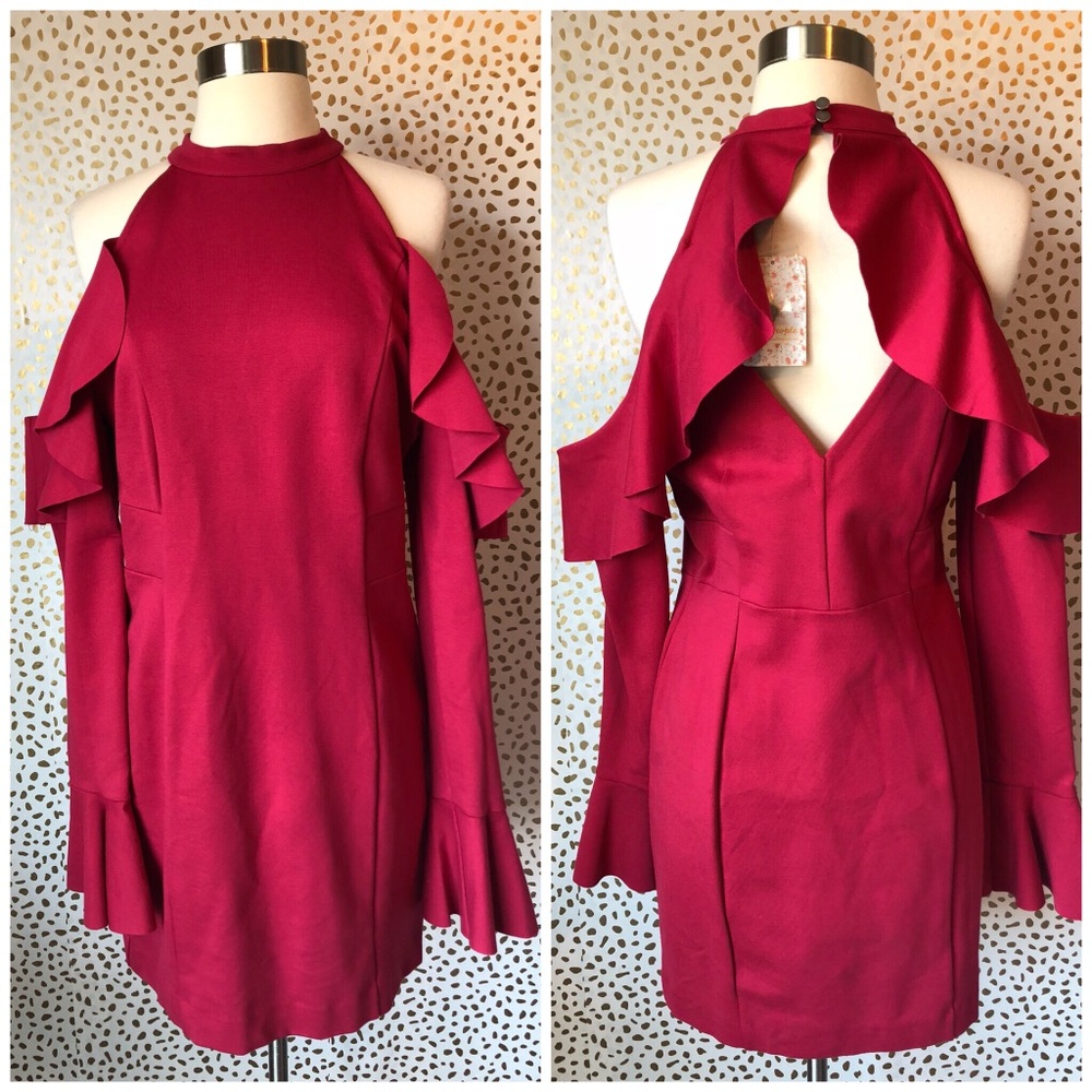 NWOT Free People Cold Shoulder Bodycon Dress - Picture 2 of 5